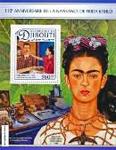 *Známky Džibutsko 2017 Frida Kahlo hárček MNH - Kliknutím na obrázok zatvorte -